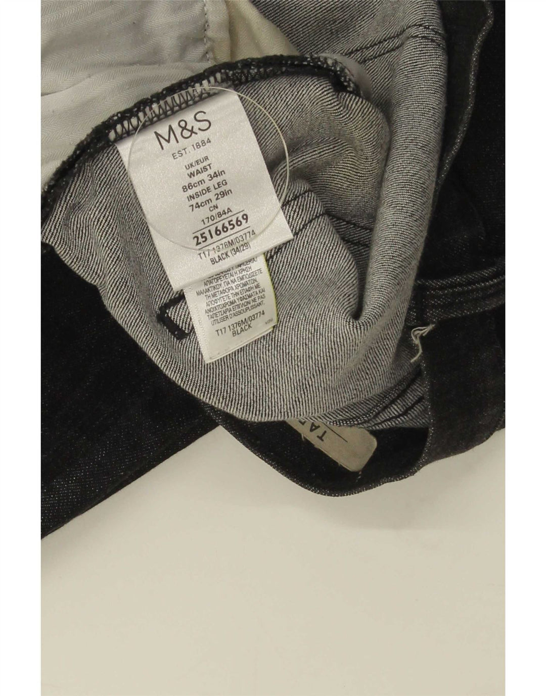 Marks & Spencer Herre tilspidsede jeans W34 L29 Marineblå bomuld