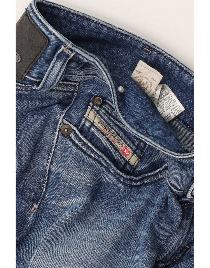 Diesel Dame Flared Jeans W26 L30 Blå Bomuld