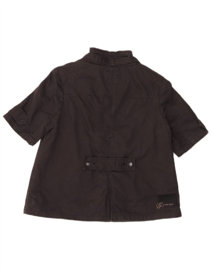 G-Star Kvinder Kortærmet Bomber Jacket UK 10 Small Black Bomuld