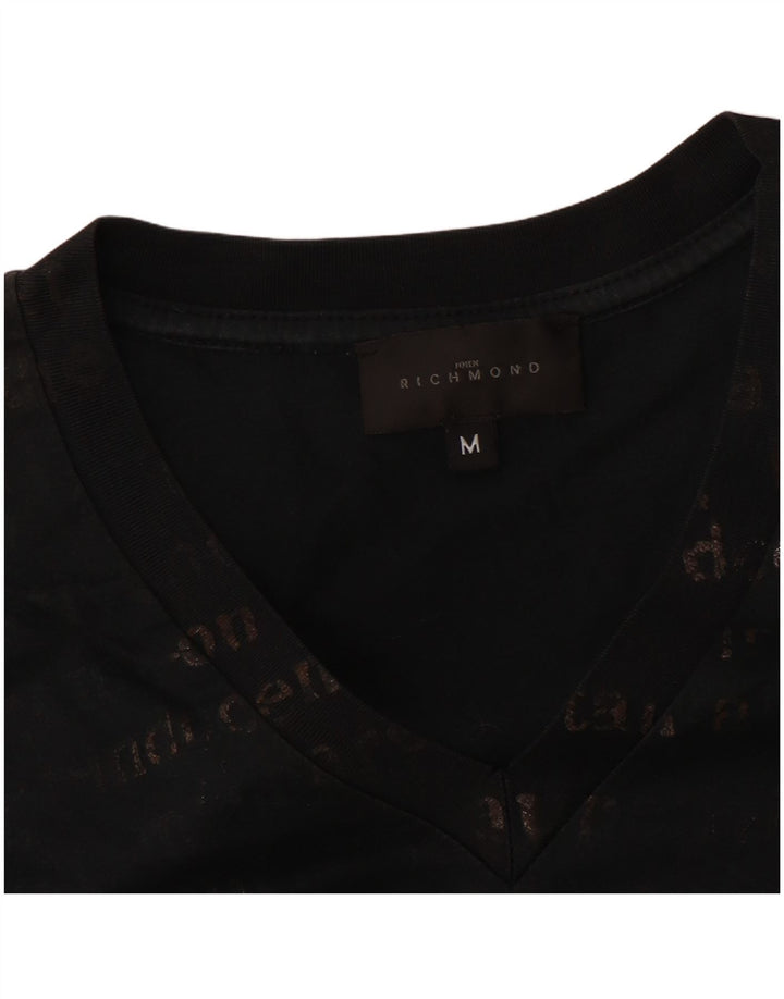 Richmond Herre Grafisk T-Shirt Top Medium Sort