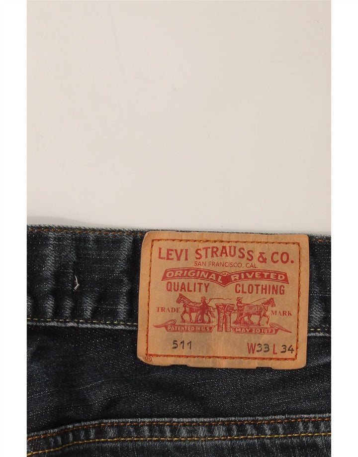 LEVI'S Mens 511 Slim Jeans W33 L34 Navy Blue