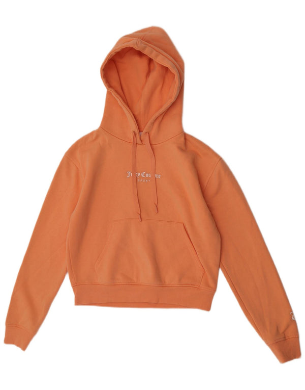Juicy Couture Dame Grafisk Oversized Hoodie Jumper UK 10 Small Orange