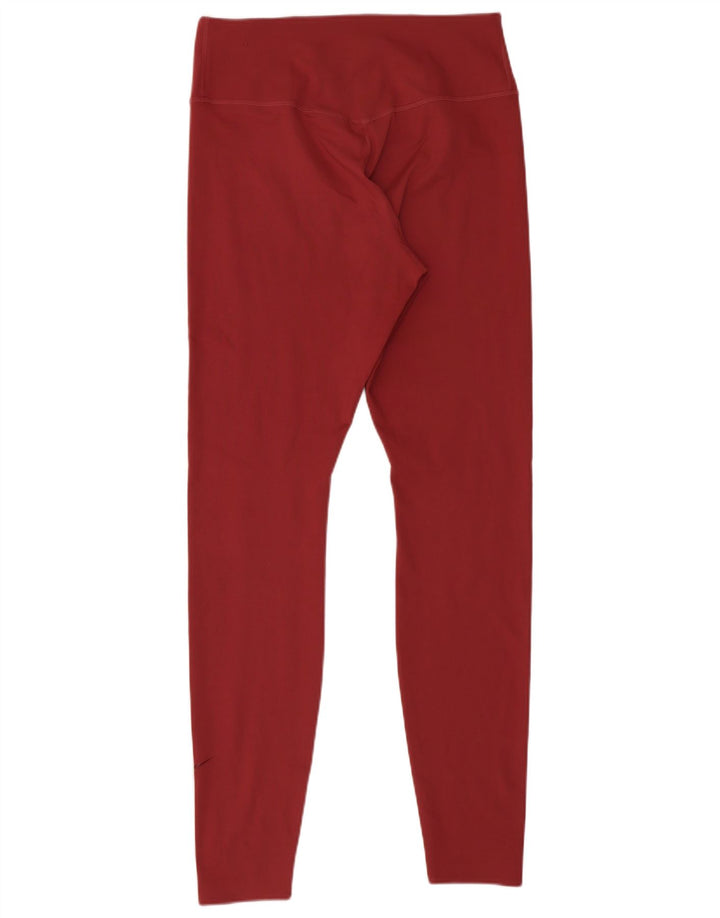 Nike Dame Leggings UK 12 Medium Burgundy Polyester