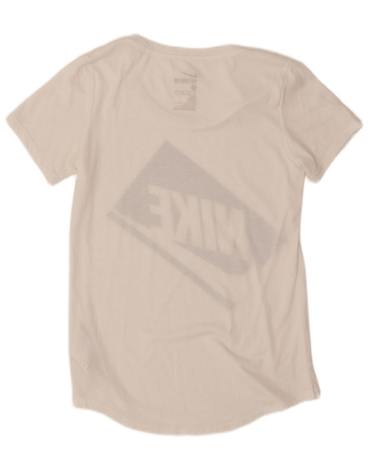Nike oversized grafisk T-shirt top til kvinder DK 6 XS hvid polyester