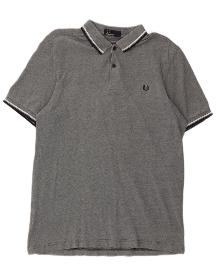 Fred Perry Herre poloshirt Stor grå bomuld