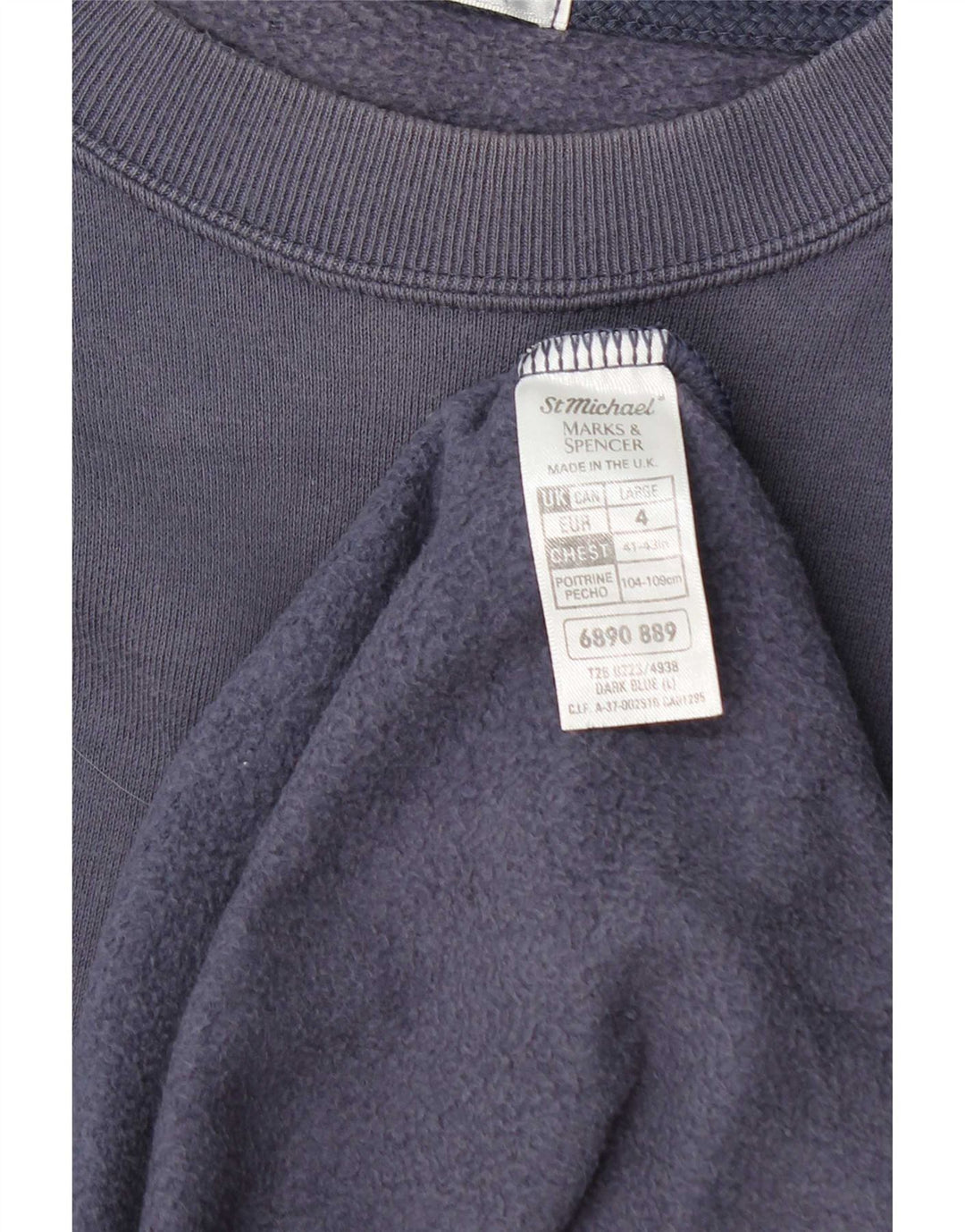 Marks & Spencer Sweatshirt til mænd Stor marineblå bomuld