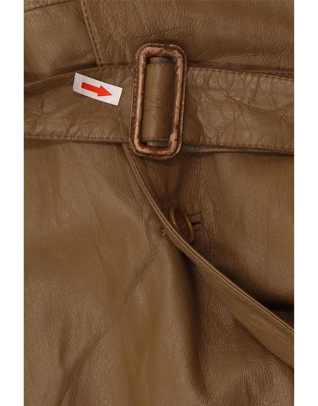 Vintage herre læder trenchcoat IT 46 lille brunt læder