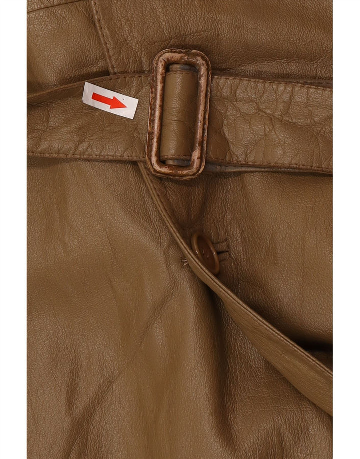 Vintage herre læder trenchcoat IT 46 lille brunt læder