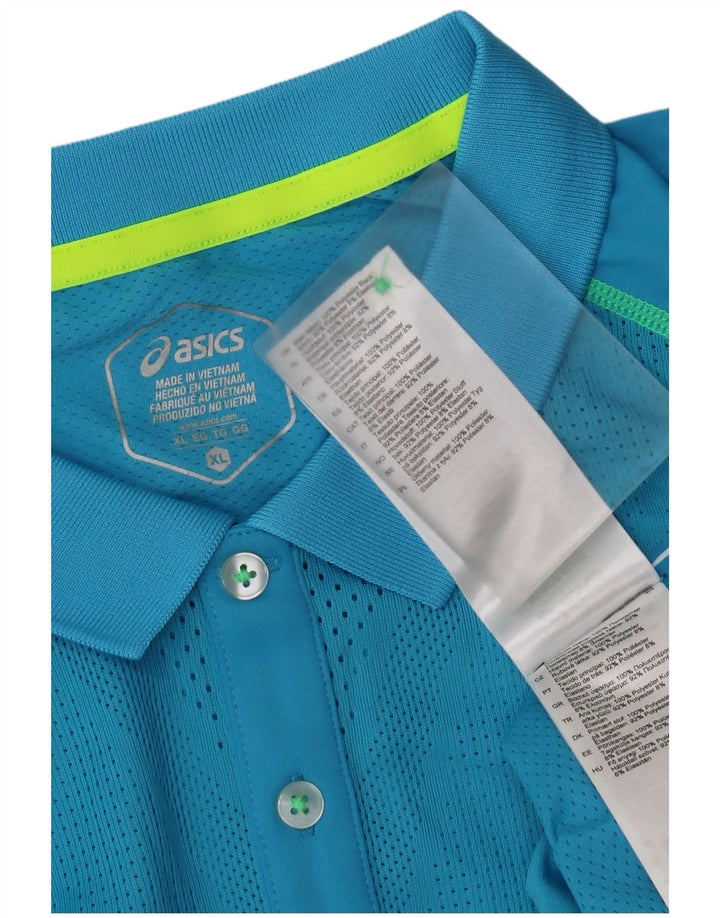 Asics Herre Polo Shirt XL Blå Polyester