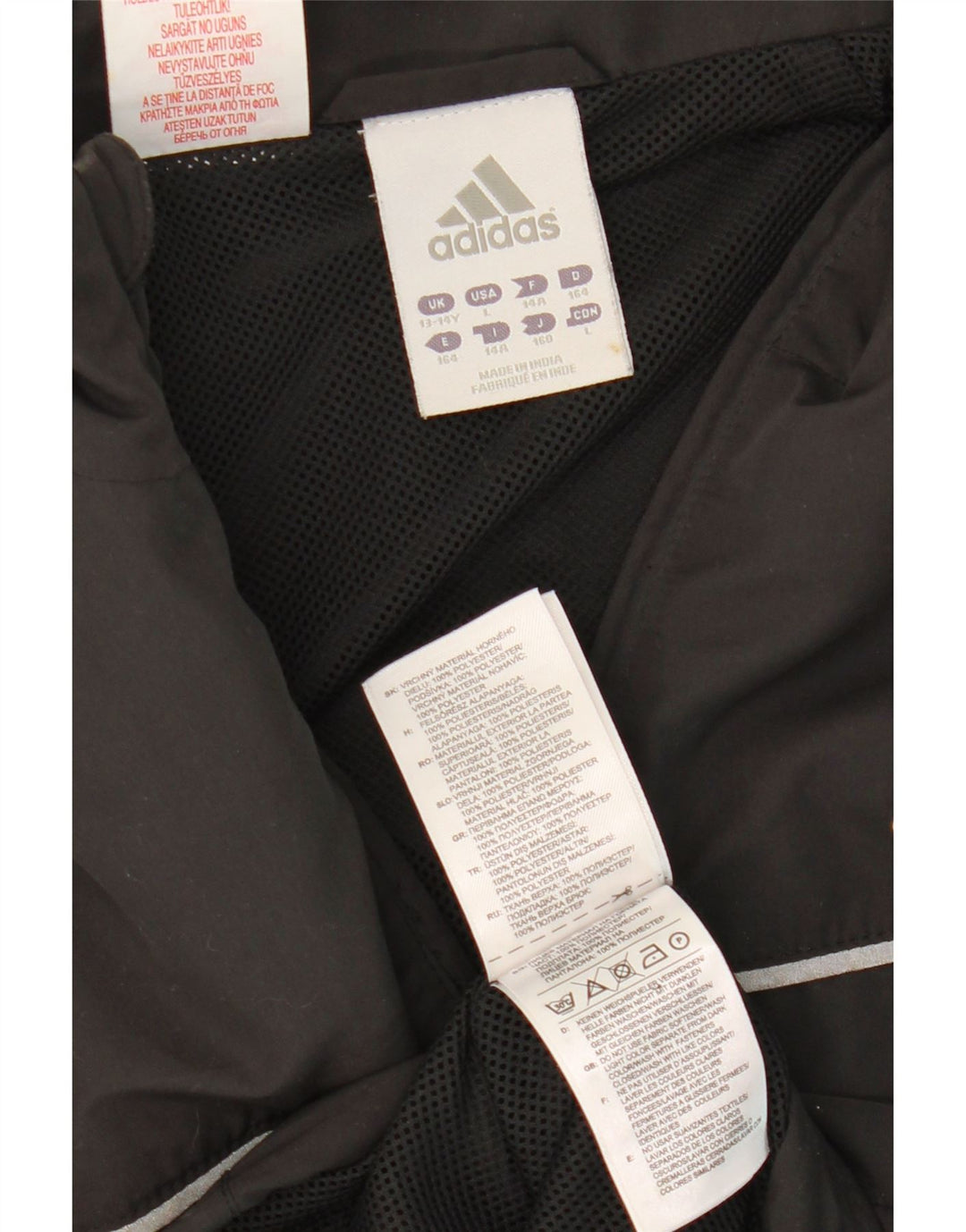 Adidas Boys Climalite træningsdragt topjakke 13-14 år Grå polyester