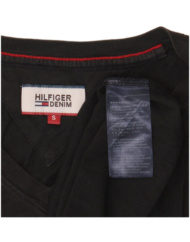 Tommy Hilfiger Herre T-Shirt Top Lille Sort Bomuld