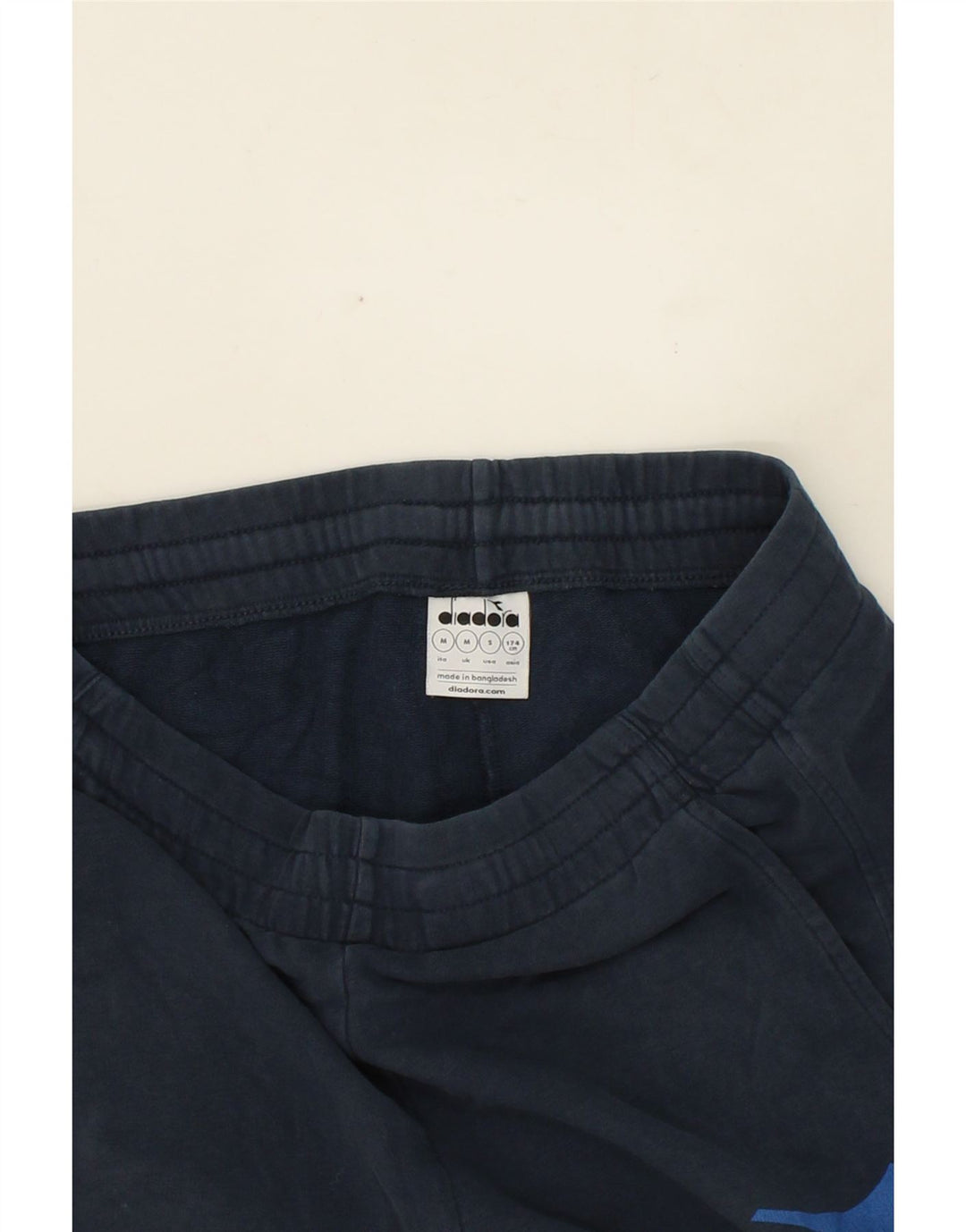 DIADORA Mens Tracksuit Trousers Joggers Medium Navy Blue Cotton Vintage Diadora and Second-Hand Diadora from Messina Hembry 