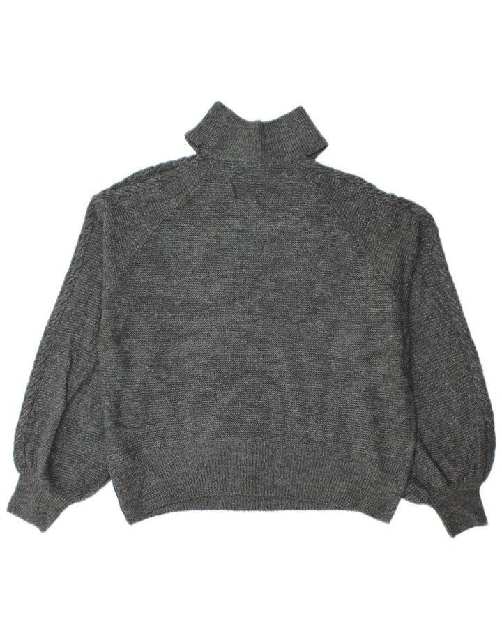 Lipsy Dame Turtle Neck Jumper Sweater UK 16 Large Grå Polyester