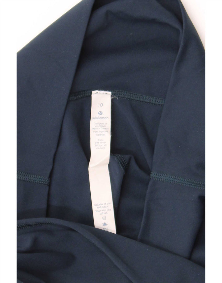 Lululemon Dame Capri Leggings US 10 Large Navy Blue Nylon