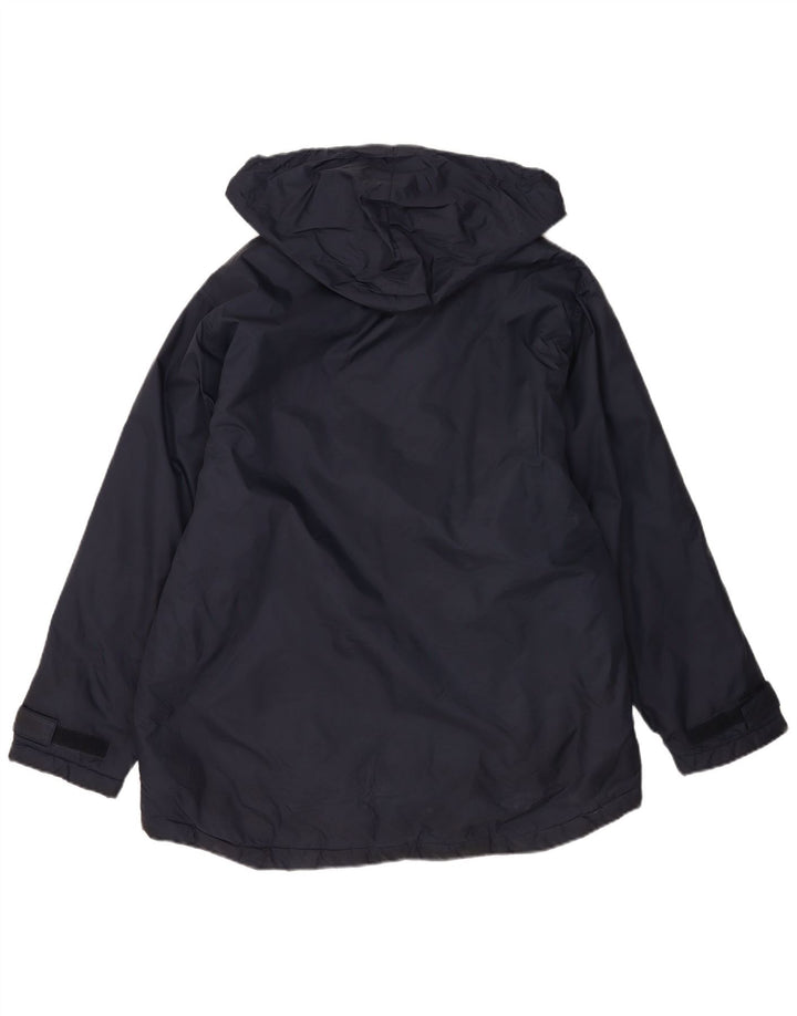 Reebok Herre Hooded Windbreaker Jacket UK 40 Large Navy Blue Nylon