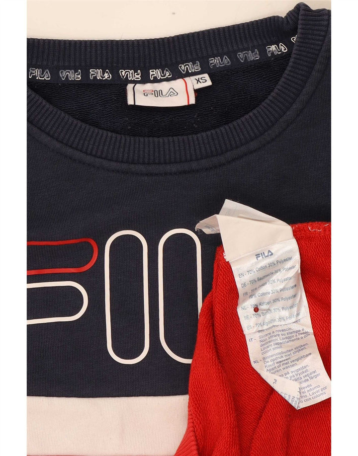 Fila Herre grafisk sweatshirt Jumper XS Flerfarvet Colourblock Bomuld