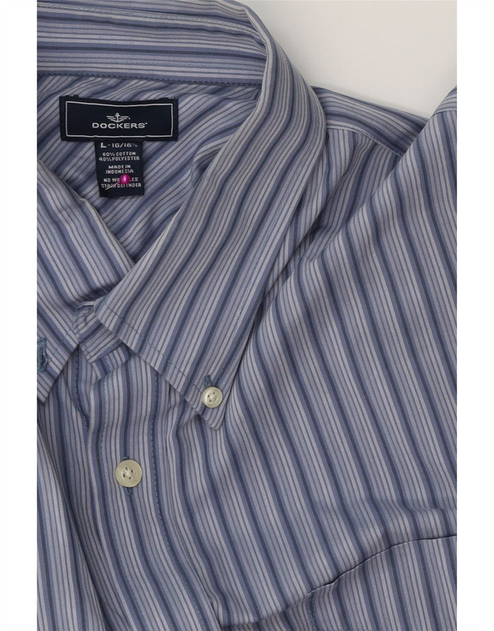 DOCKERS Herreskjorte str. 16 16 1/2 Stor blåstribet bomuld
