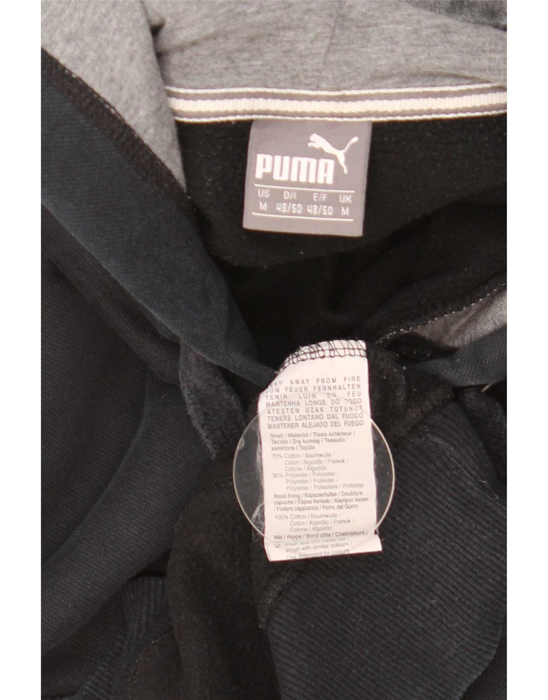 Puma Herre hættetrøje Jumper Medium Sort Bomuld
