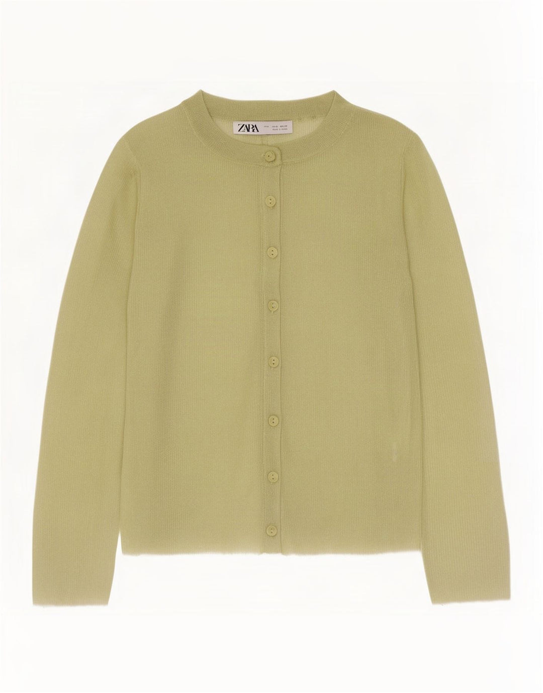 Zara Dame Oversized Cardigan Sweater UK 10 Lille Grøn