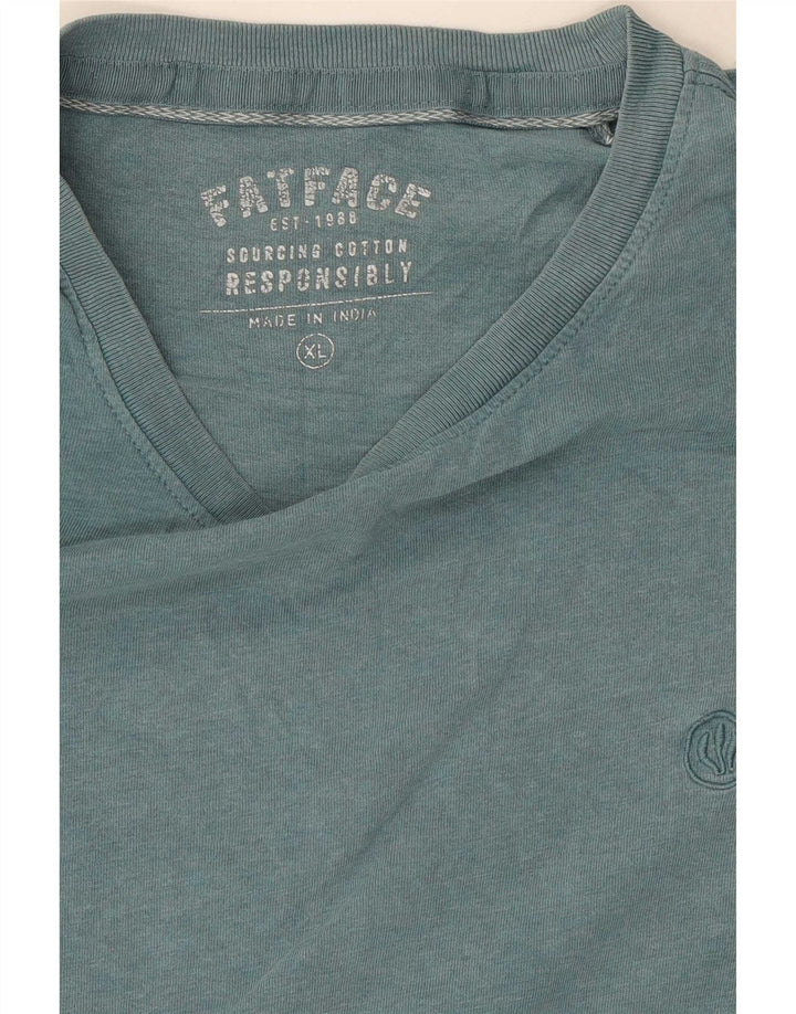 Fat Face Herre T-Shirt Top XL Blå Bomuld