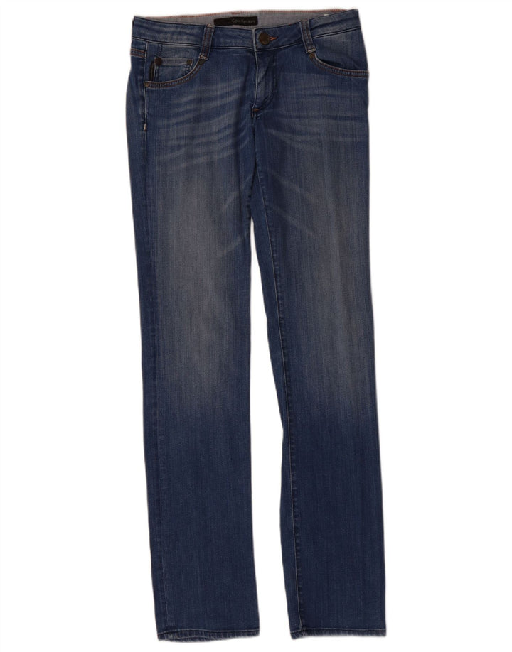 CALVIN KLEIN Dame Regular Fit Slim Jeans W28 L33 Blå Bomuld