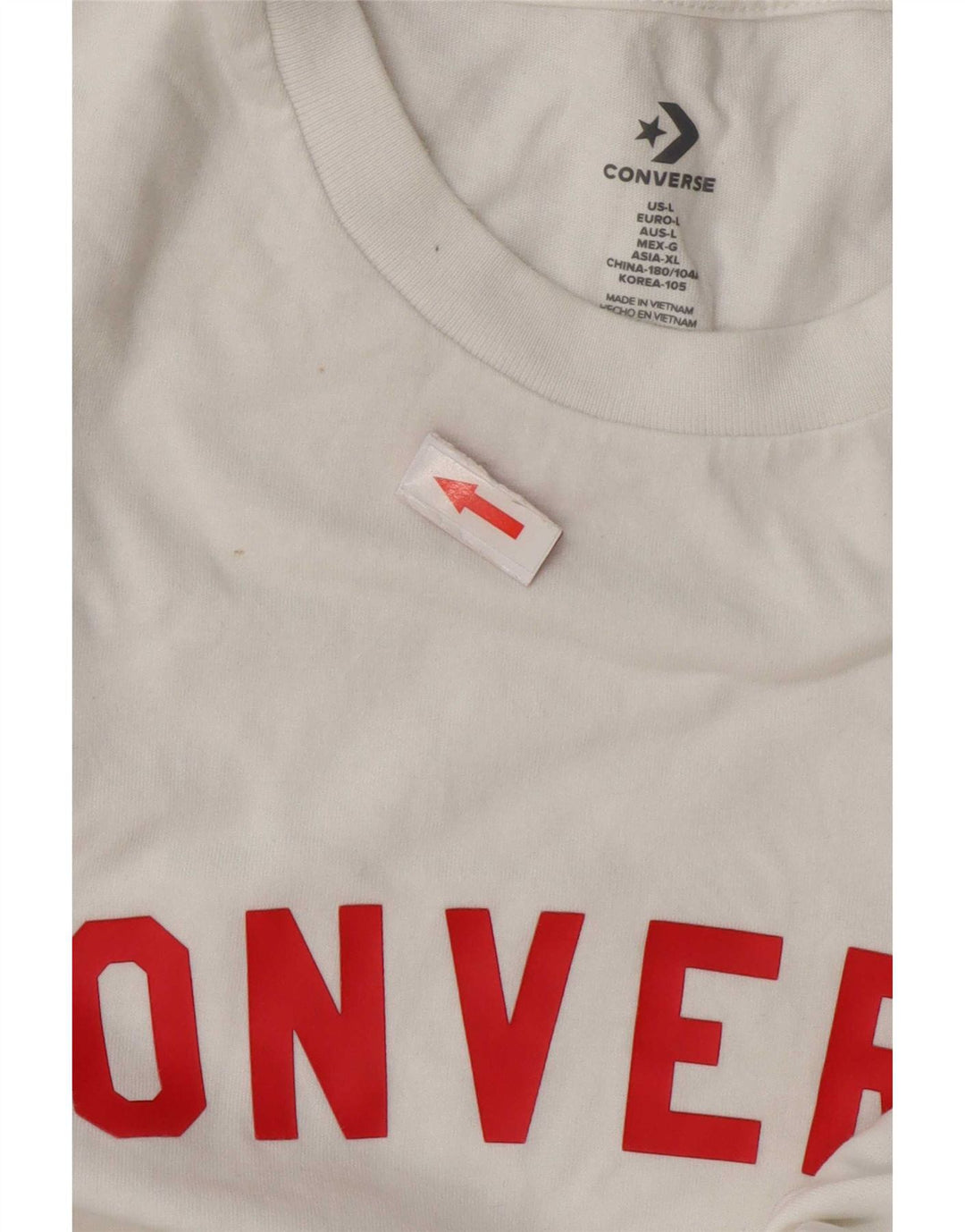 Converse Herre grafisk T-shirt Top Stor hvid bomuld