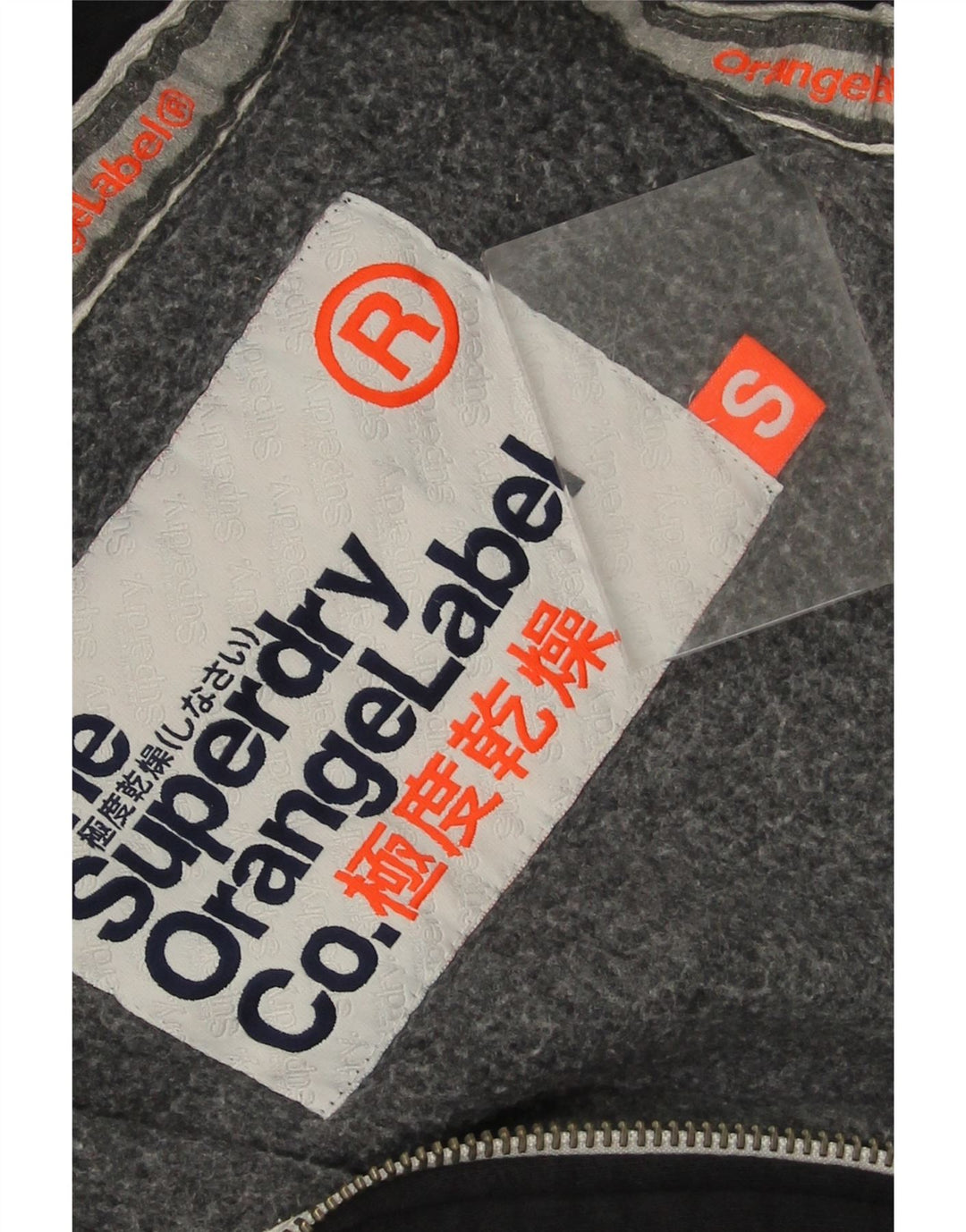 Superdry Hættetrøje med lynlås til mænd, lille marineblå bomuld