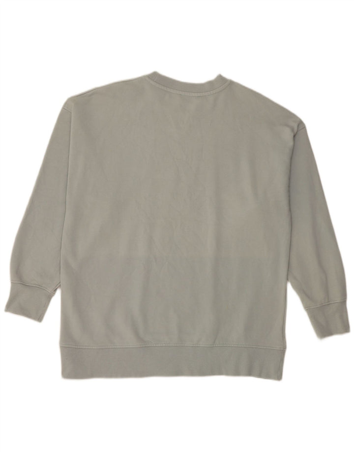 Zara Womens Oversized Sweatshirt Jumper UK 10 Small Grey Bomuld