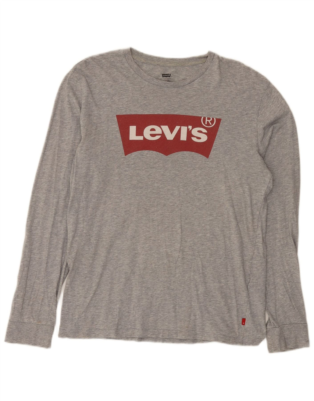 Levi's Herre grafisk top Langærmet mellemgrå bomuld