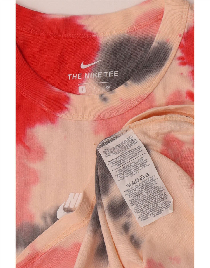 NIKE Herre T-shirt Top Lille flerfarvet Tie Dye Bomuld