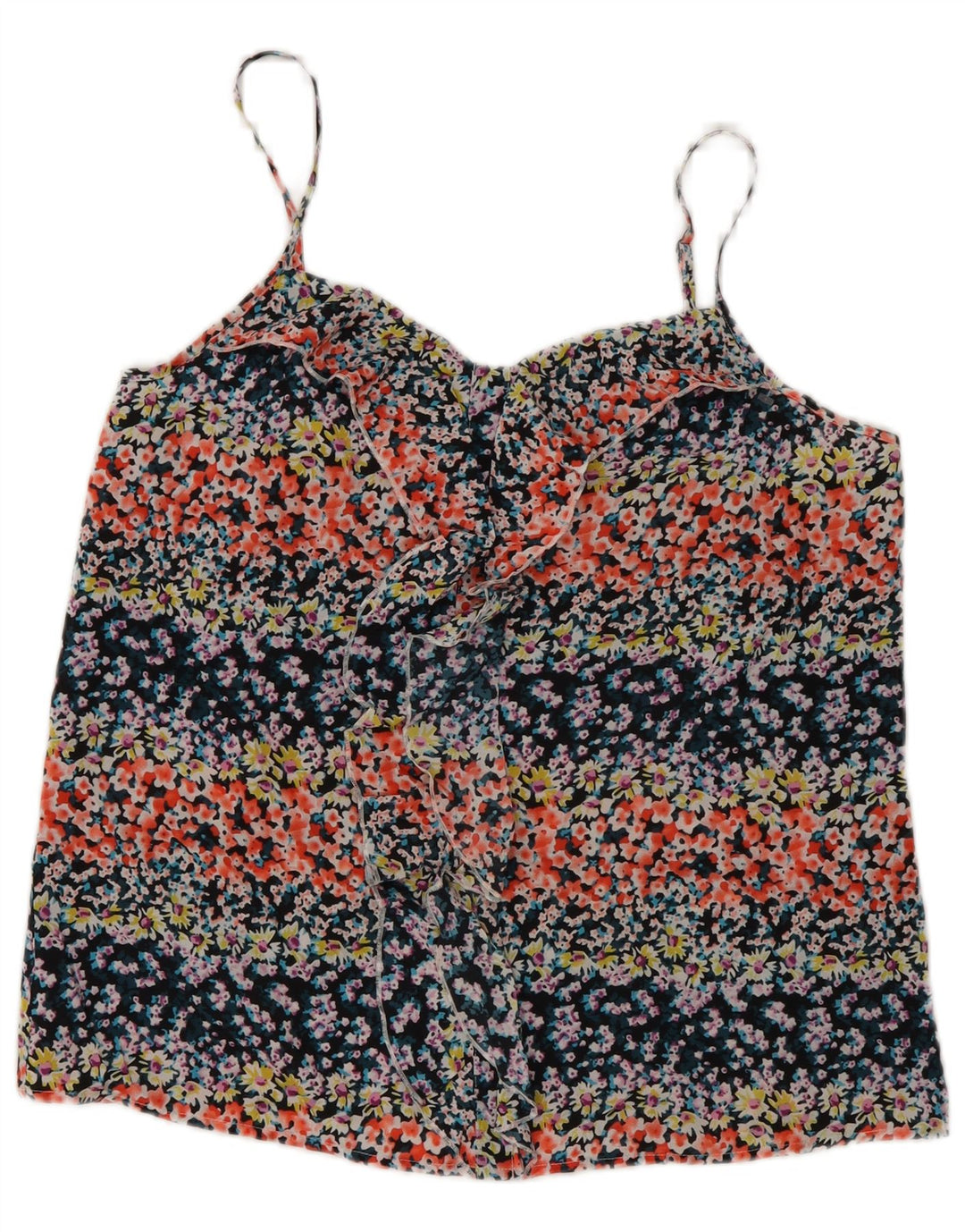 Oasis Womens Flæse Front Cami Top UK 12 Medium Multicolored Floral