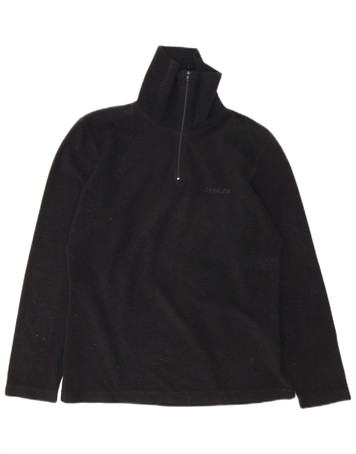 Invicta Dame Fleece Jumper med lynlås DK 14 Stor sort polyester