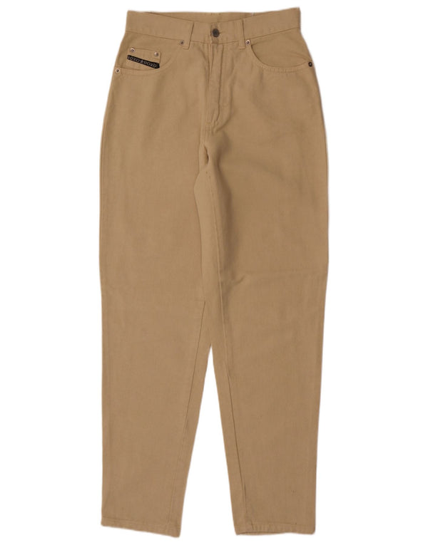 Vintage kvinders højtalje koniske jeans W31 L31 beige bomuld