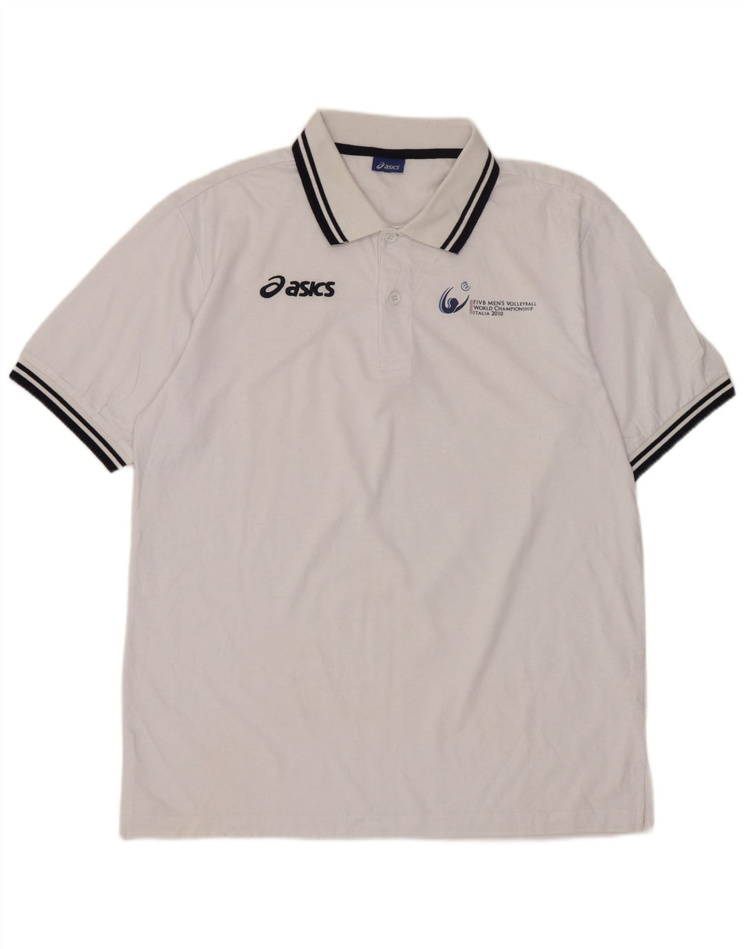 Asics Herre Polo Shirt Stor Hvid Bomuld