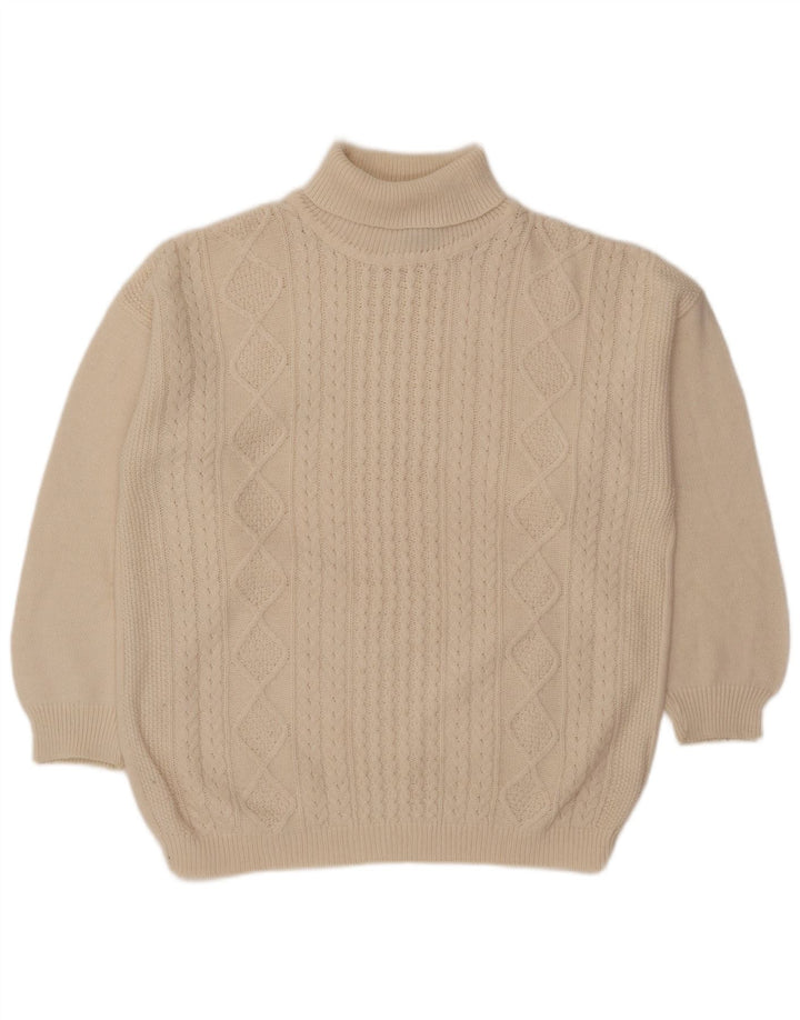 Pimet Herre Rullehalstrøje XL Hvid Uld