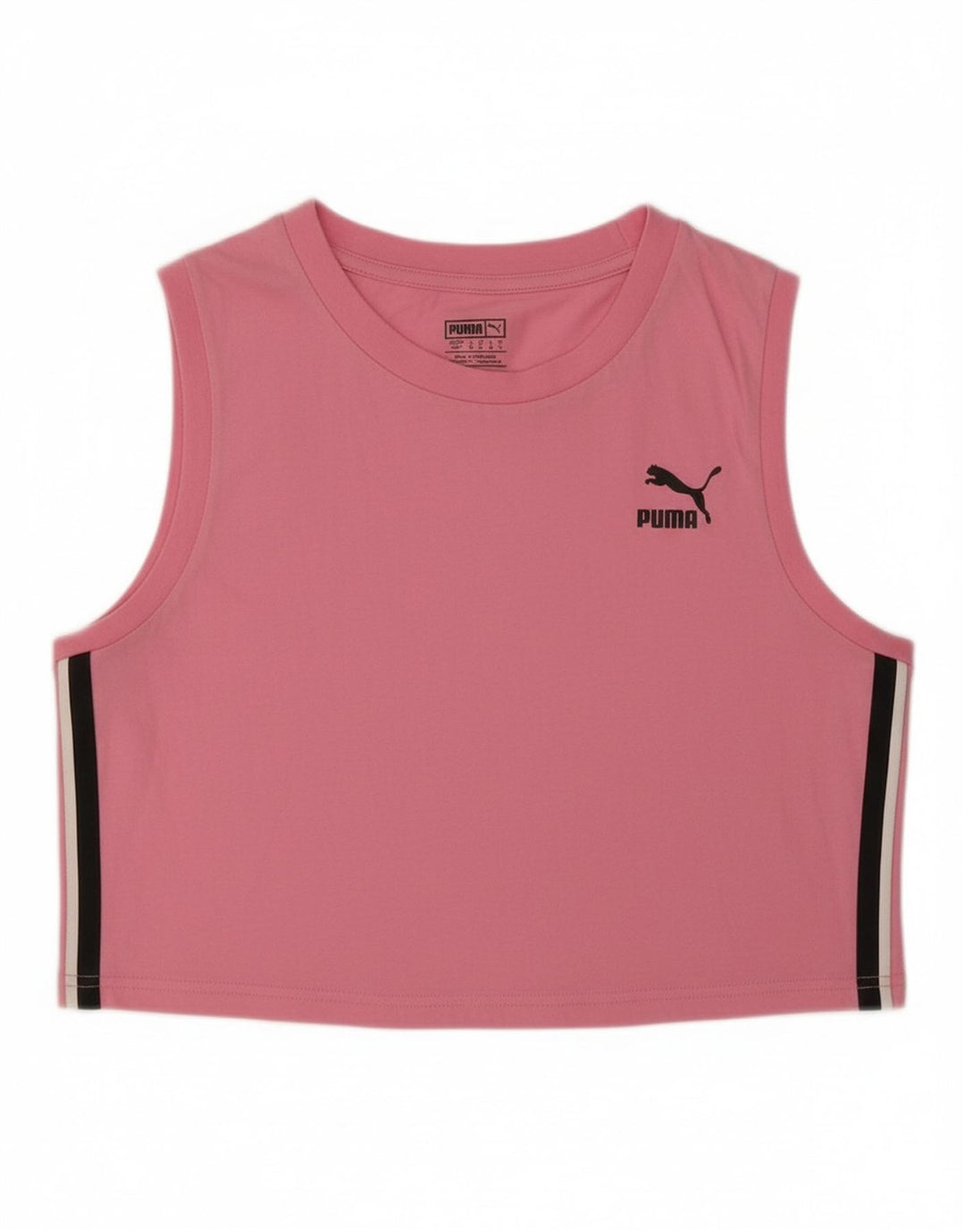PUMA Womens Crop Vest Top UK 12 Medium  Pink