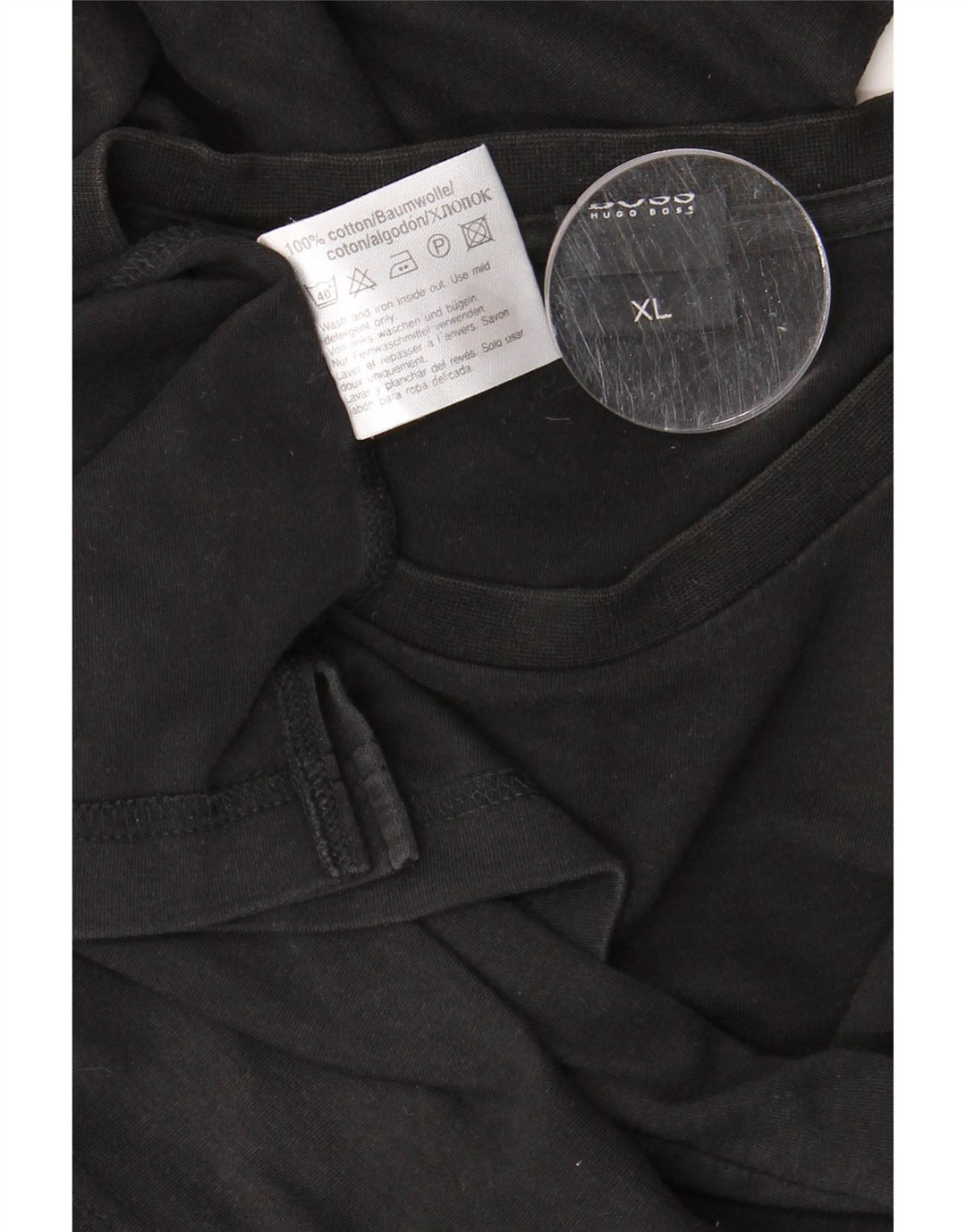 HUGO BOSS Herre Top Langærmet XL Sort Bomuld