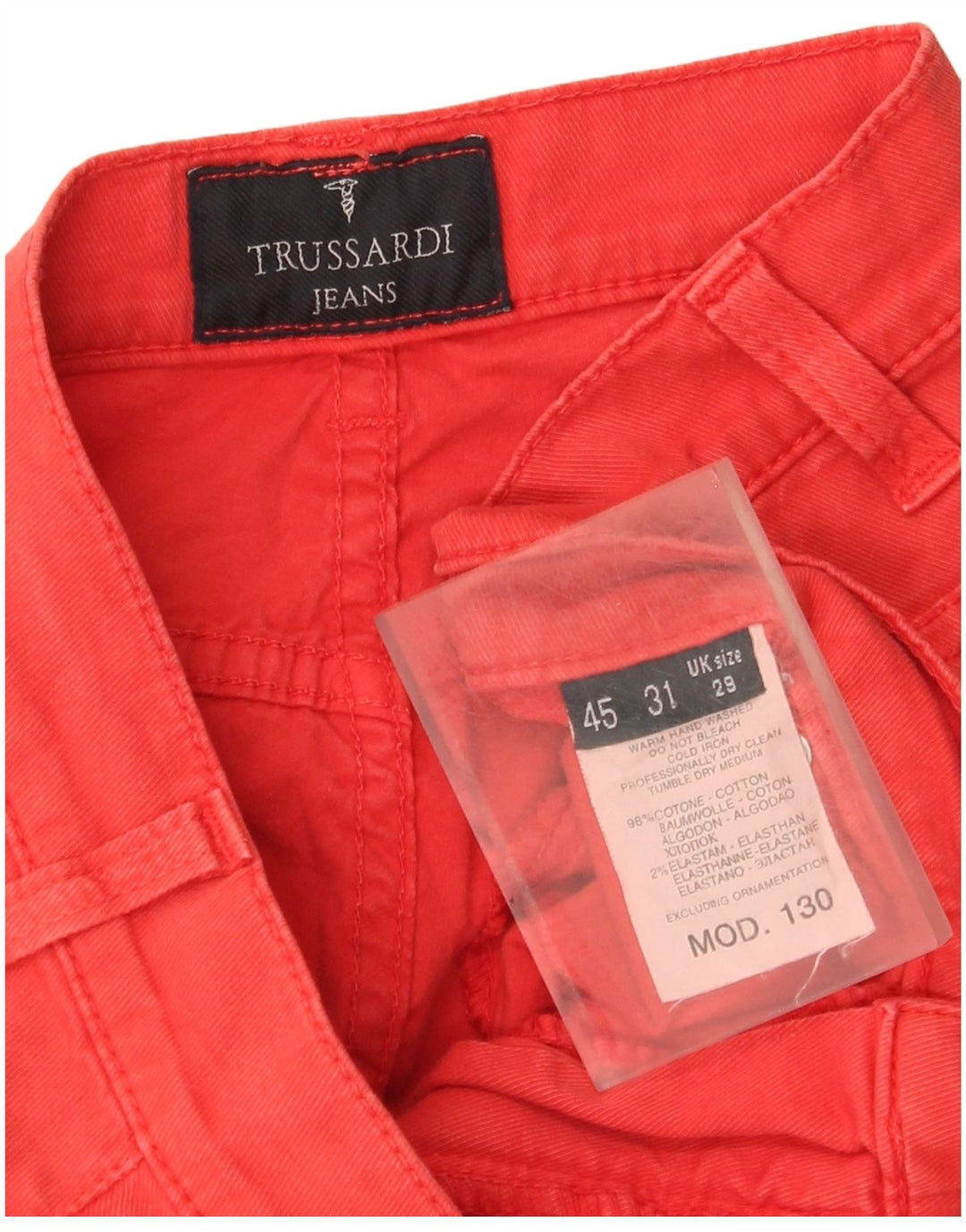 Trussardi Dame Bootcut Casual Bukser W29 L29 Rød Bomuld