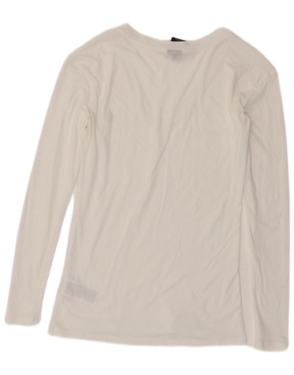 G-Star Womens Top Long Sleeve UK 10 Small White Cotton