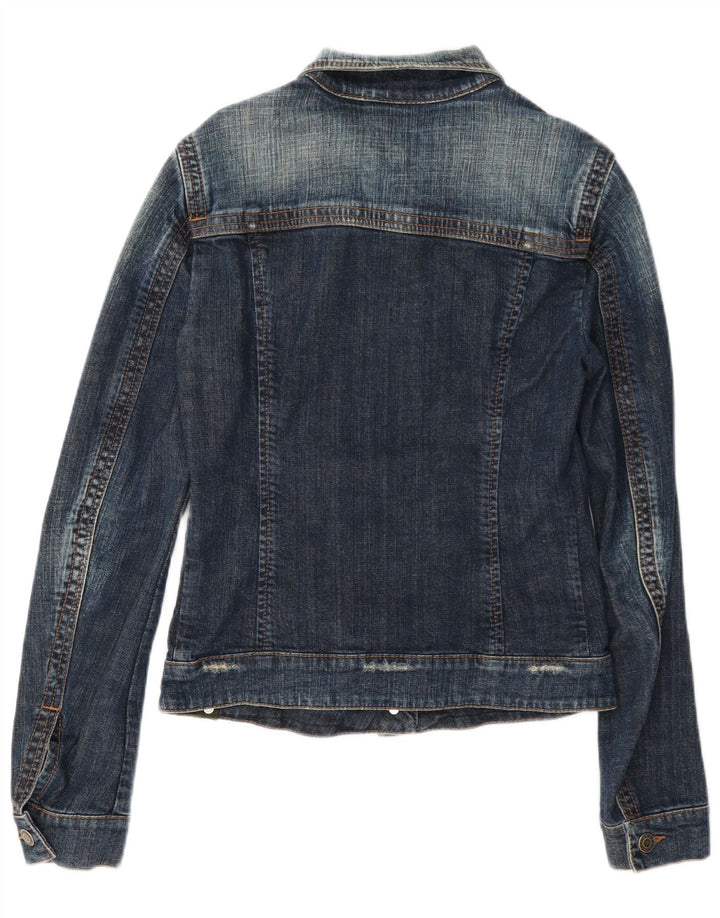 Calvin Klein Jeans Dame denimjakke UK 12 Medium Blue Bomuld