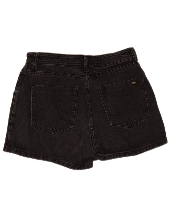 Zara Dame Denim Shorts Medium W28 Sort Bomuld