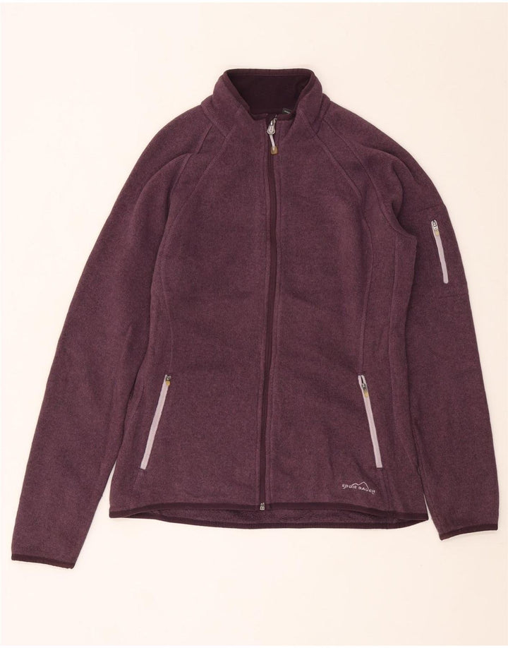 EDDIE BAUER Træningsdragt topjakke til kvinder UK 16 Stor lilla polyester