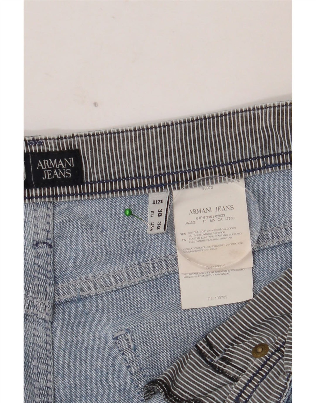 ARMANI Dame Slim Jeans W30 L35 Blå Bomuld