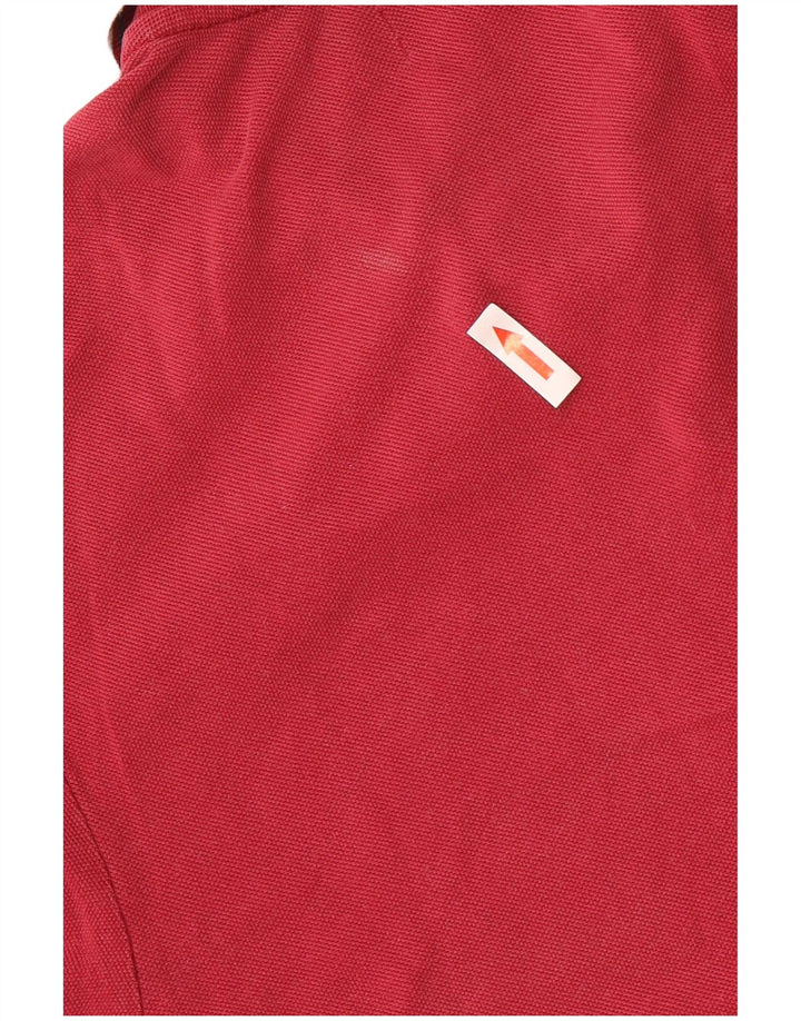 DIADORA Poloshirt til mænd Medium rødbrun stribet bomuld