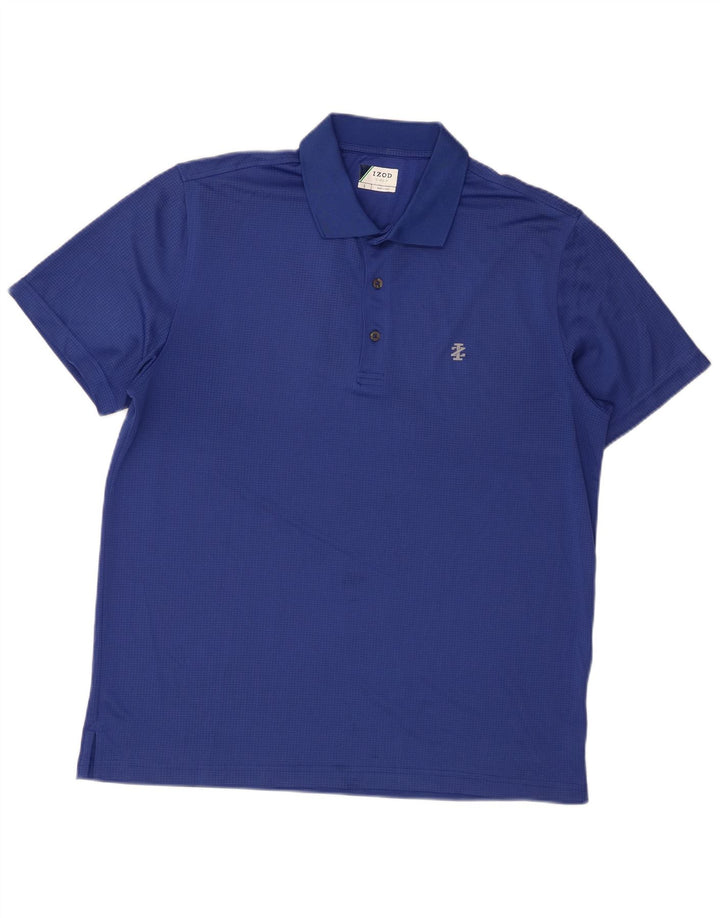 Izod Poloskjorte til mænd Stor blå polyester