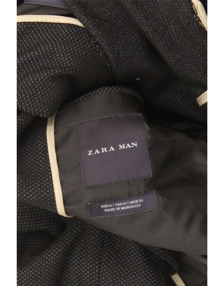 Zara Herre 2-knaps blazerjakke EU 54 XL Sort