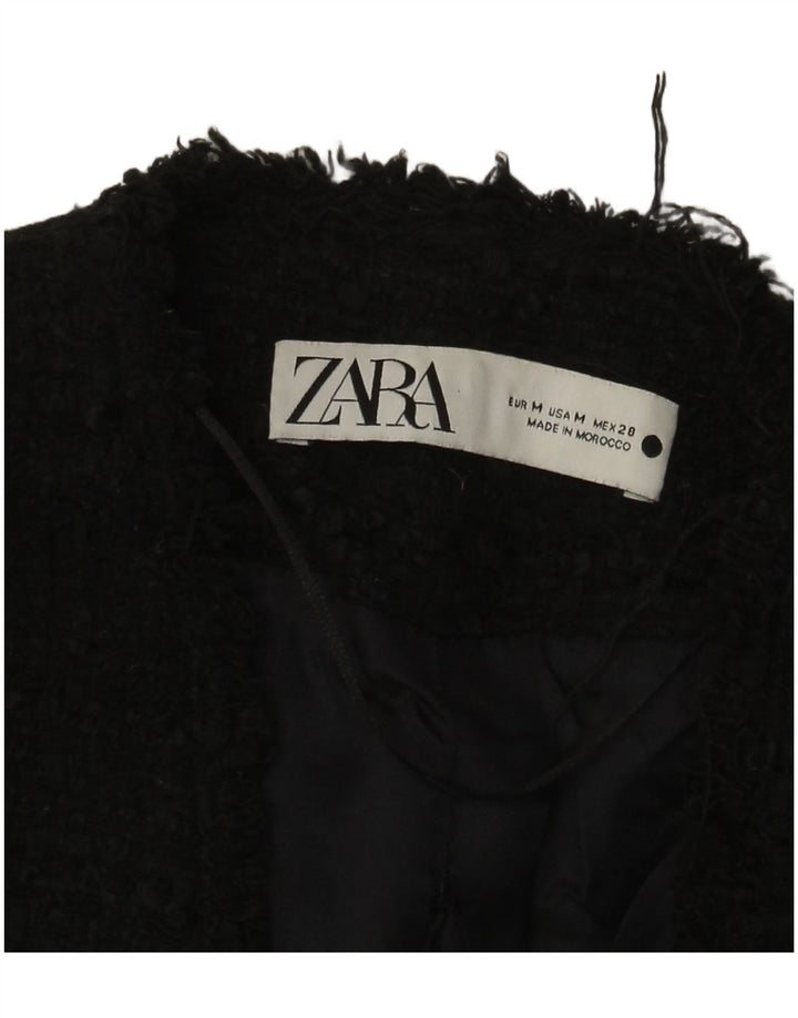 Zara Dame Dobbeltradet Blazer Jacket UK,12 Medium Sort