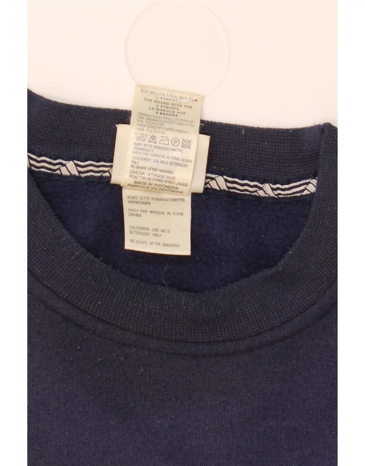 Adidas Sweatshirt til mænd, stor marineblå bomuld