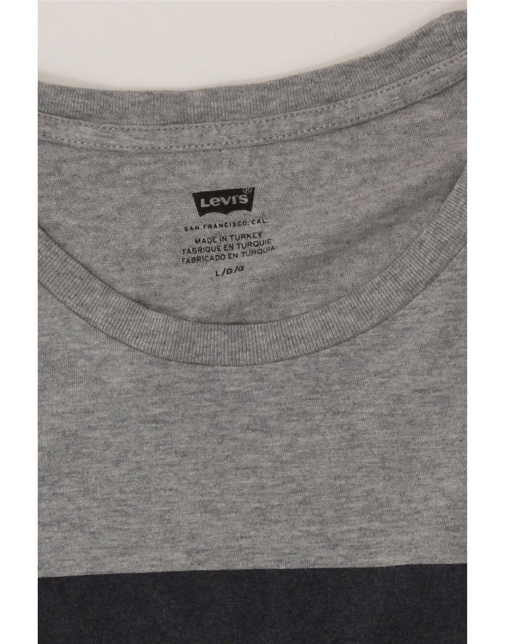 Levi's Herre Grafisk T-Shirt Top Stor Grå