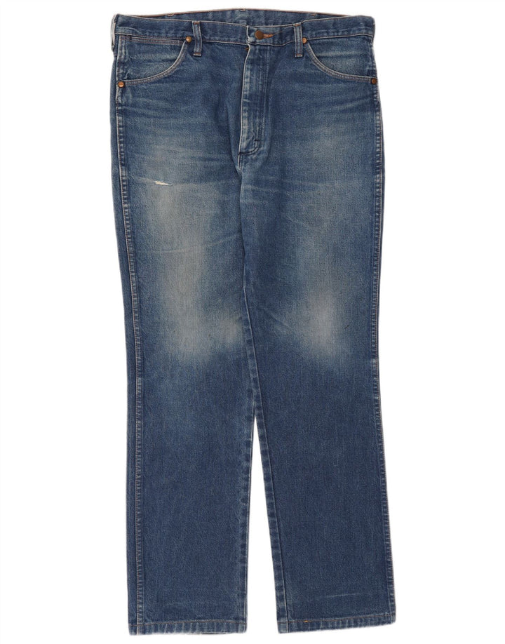 WRANGLER Mens Straight Jeans W36 L32 Blue